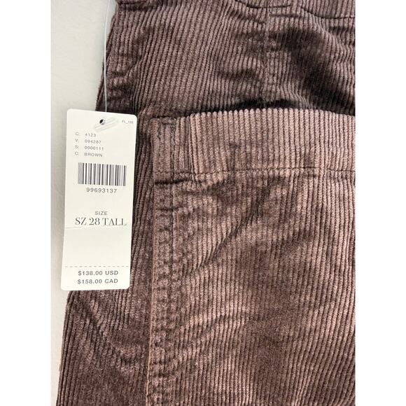 Maeve NEW Colette Scallop Corduroy Crop Wide Brown 28T Pants - Picture 6 of 8